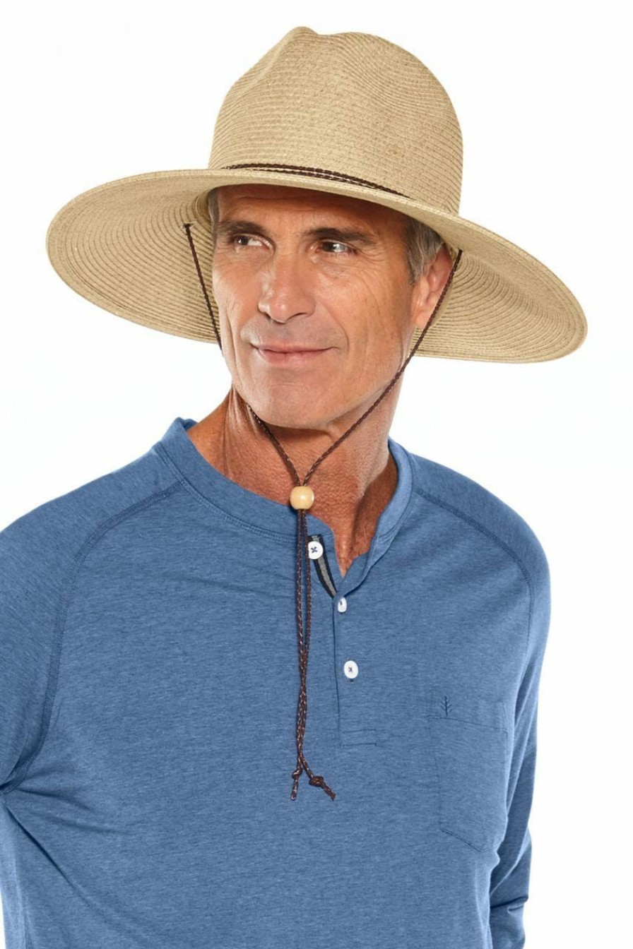 Men Coolibar Fedora  Men'S Beach Comber Sun Hat Upf 50+ Natural •  Cosyapparelsale